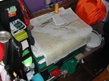 Navigation Table in Mark's Boat